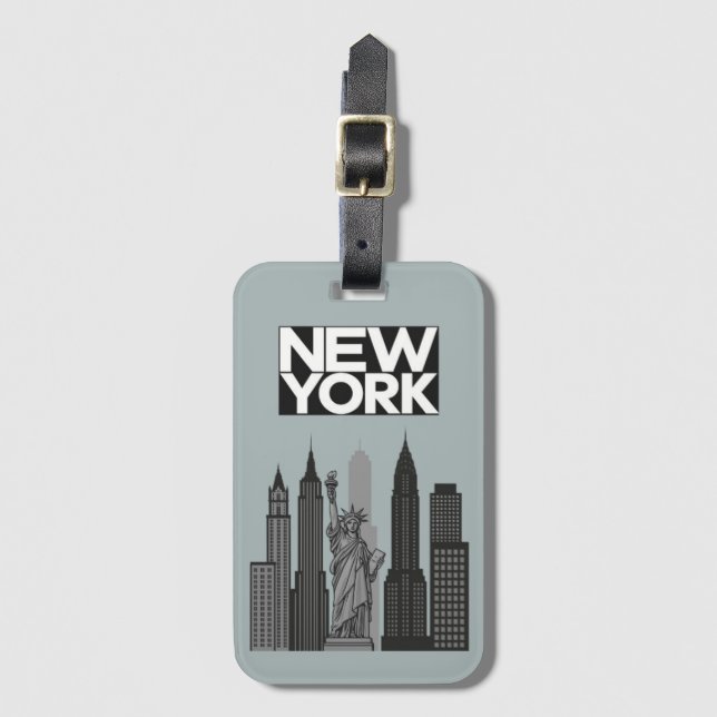 New York Gepäckanhänger (Vorderseite Vertikal)