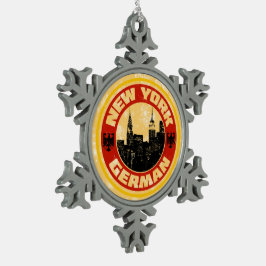 New York German American Christmas Tree Ornament