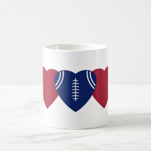 New York Giants Football Heart Design Kaffeetasse