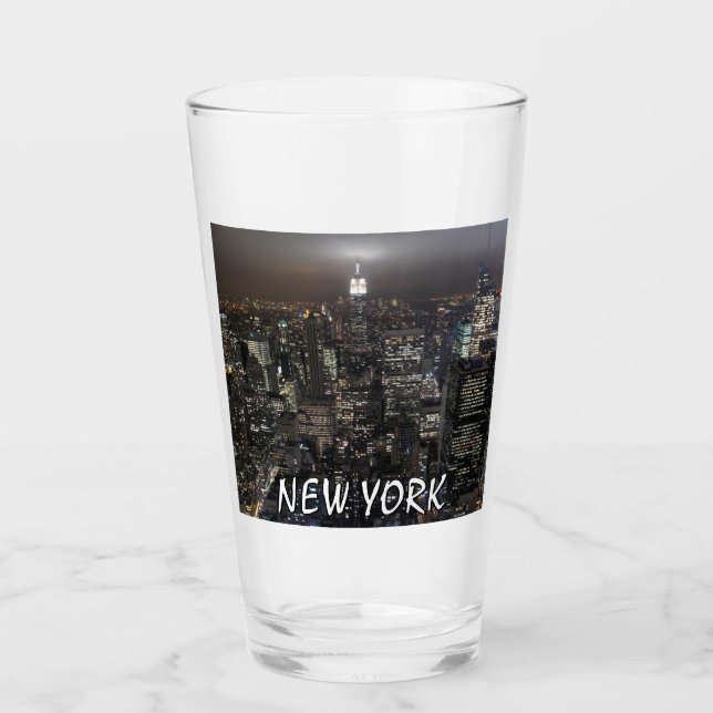 New York Glasses Personalisiert New York Souvenirs Glas (Vorderseite)
