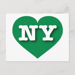 New York Green Heart - I Liebe NY Postkarte