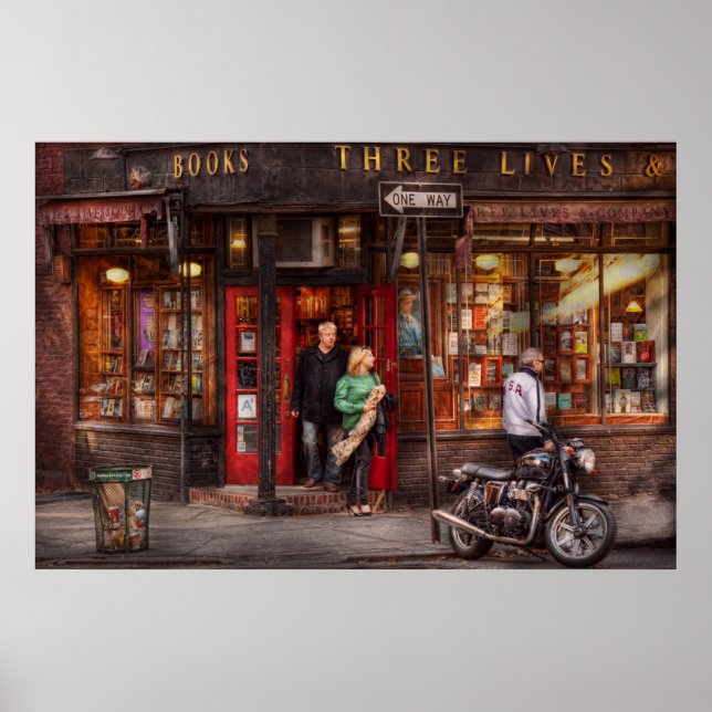 New York - Greenwich Village - Three Lives Books Poster (Vorne)