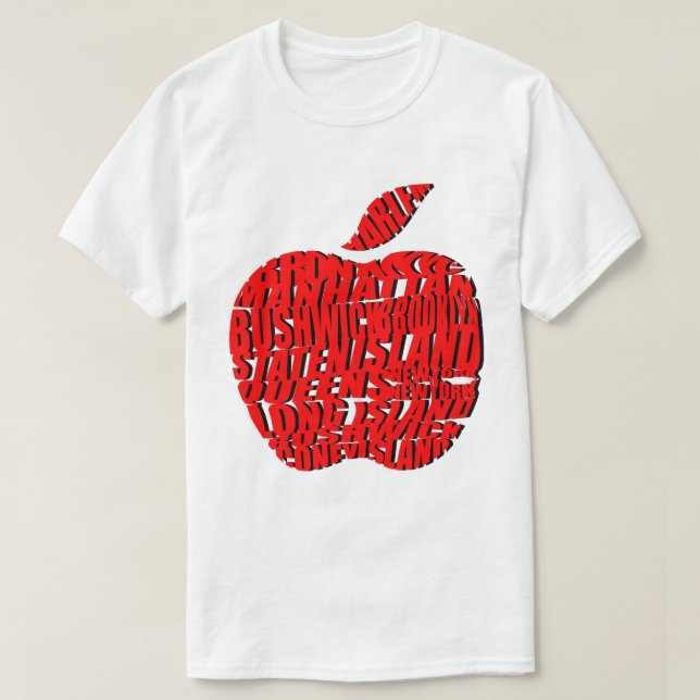 New York großes Apple T-Shirt (Design vorne)