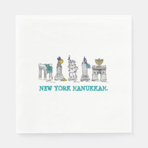 New York Hanukkah Chanukah NYC Jüdische Feiertage Serviette