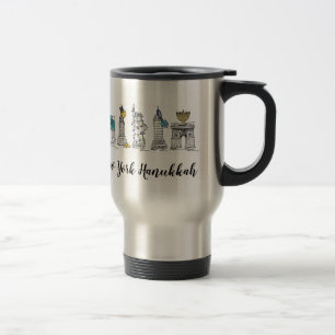 New York Hanukkah NYC Chanukah Juwish Holidays Reisebecher
