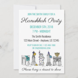 New York Hanukkah NYC Sehenswürdigkeiten Jüdischer Einladung