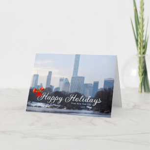 New York Happy Holidays Grußkarte Weihnachten Dankeskarte