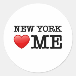 New York Heart ME Runder Aufkleber