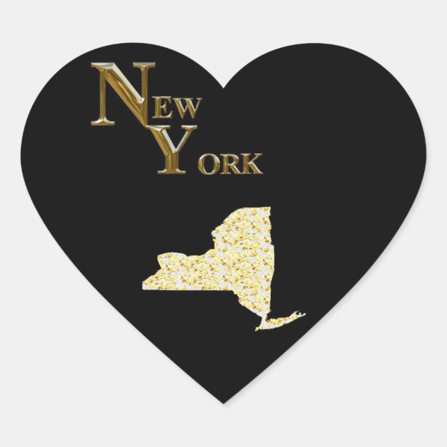 NEW YORK Herz-Aufkleber (Vorderseite)