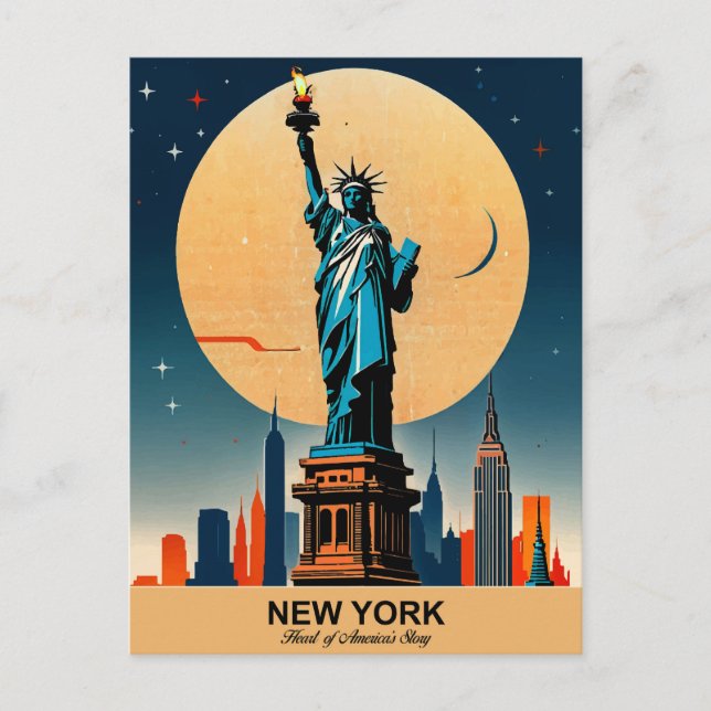 New York: Herz der amerikanischen Geschichte Postkarte (Vorderseite)