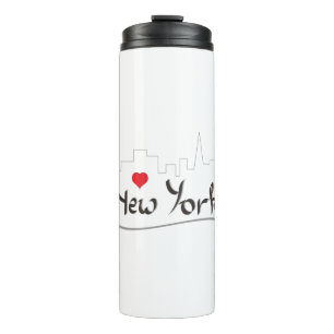 New York, Herz, Manhattan, Cool Thermosbecher
