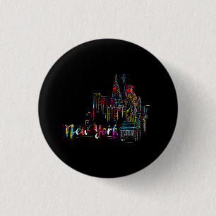 New York Himmel Herzschlag Freiheitsstatue Ich lie Button