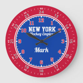 New York Hockey Empire 24 Stunden Wall Clock Große Wanduhr
