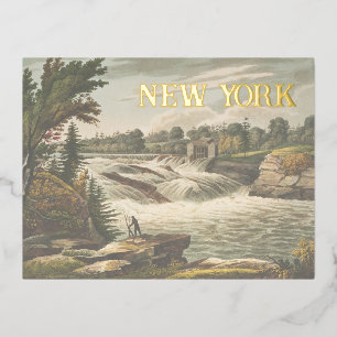 New York Holiday Card Folien Feiertagspostkarte