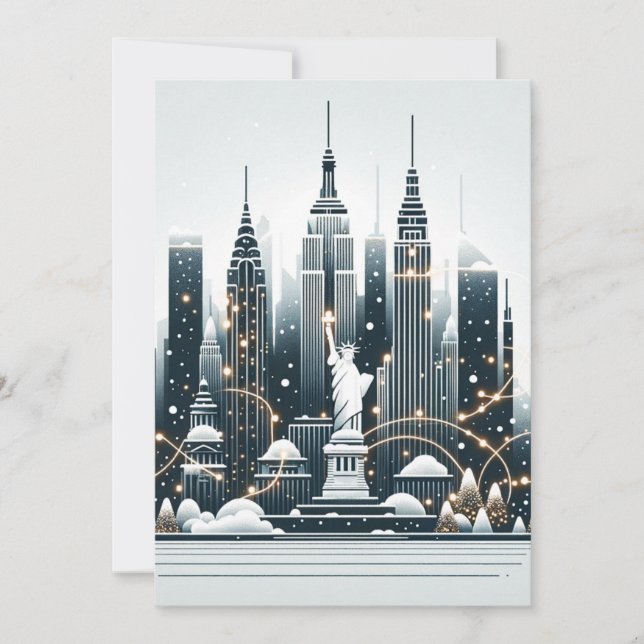 New York Holiday Elegance - Anpassbare Weihnachten (Vorderseite)