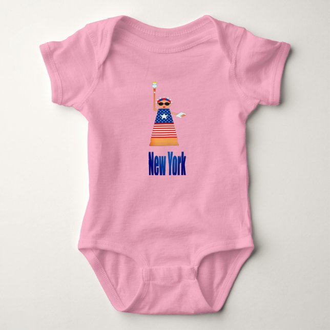 New York Icon Design Baby Jersey Bodysuit Baby Strampler (Vorderseite)