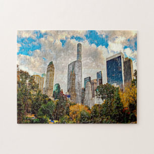 New York im besten Central Park. Abstrakt. Puzzle