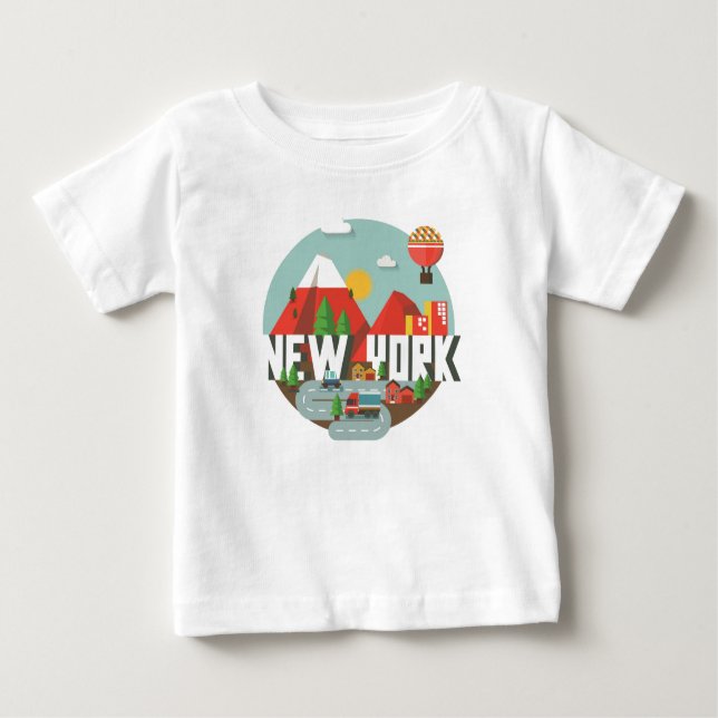 New York im Entwurf Baby T-shirt (Vorderseite)