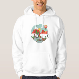 New York im Entwurf Hoodie