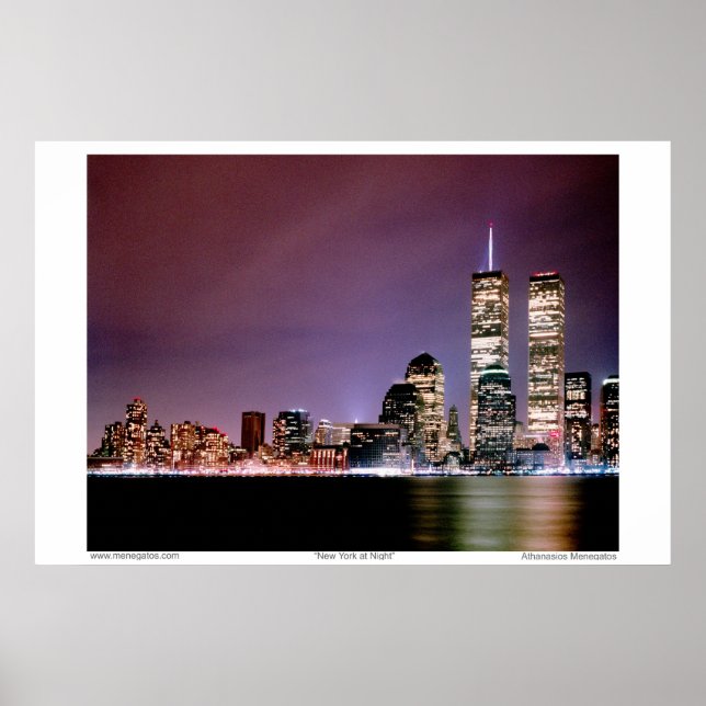 New York in der Nacht Poster (Vorne)