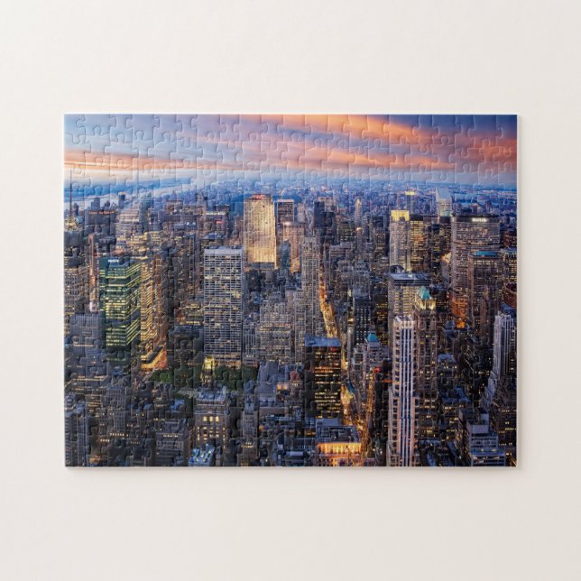 New York in der Nacht Puzzle (Horizontal)