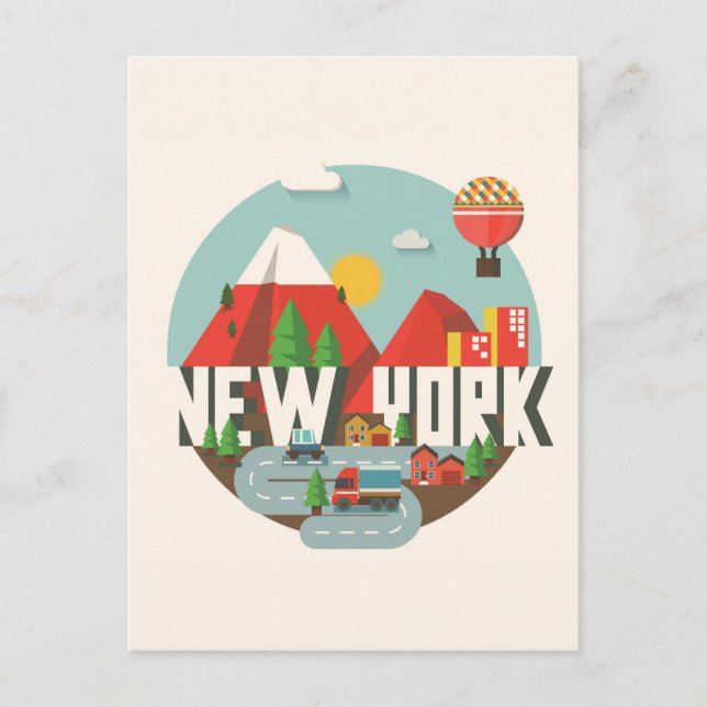 New York in Design Postkarte (Vorderseite)