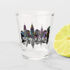 New York in Graffiti Shot Glass Schnapsglas
