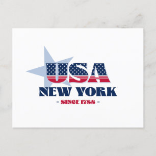 New York in Rot, Weiß und Blau Postkarte