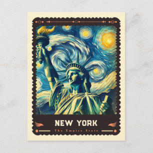 New York Inspiriert von Vincent Van Gogh Postkarte