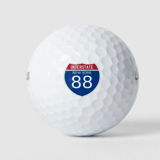 New York Interstate 88 Sign Golfball (Vorderseite)