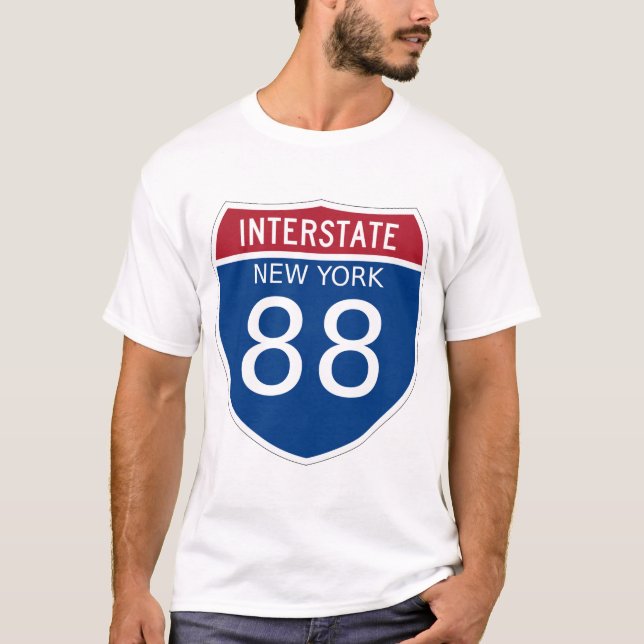 New York Interstate 88 Sign T-Shirt (Vorderseite)