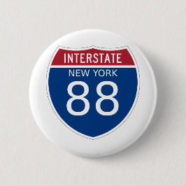 New York Interstate Sign Button