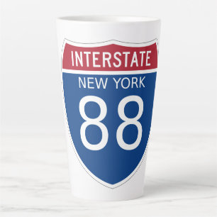New York Interstate Sign Milchtasse