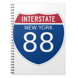 New York Interstate Sign Notizblock