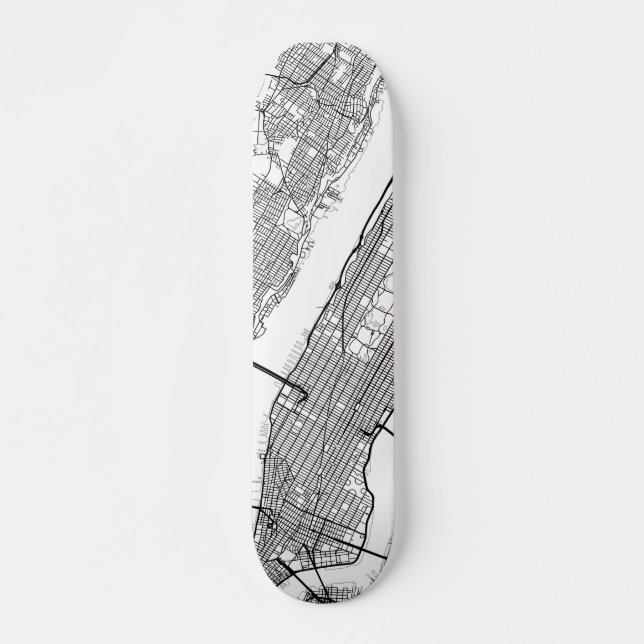 New York | irgendeine Stadt-Straßenkarte Skateboard (Vorne)