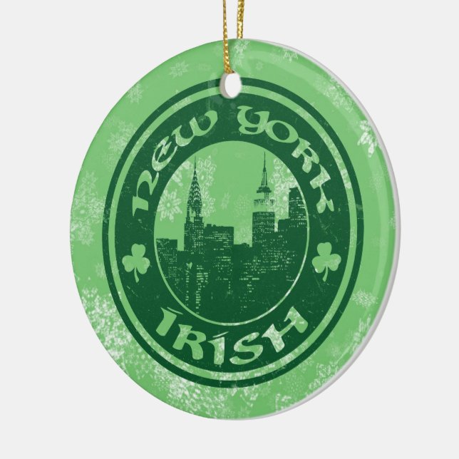 New York Irish American Christmas Tree Ornament (Links)