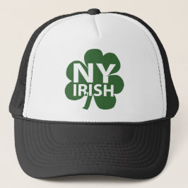 New York Irish Kleeblatt Trucker Hat Truckerkappe