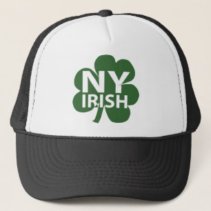 New York Irish Kleeblatt Trucker Hat Truckerkappe