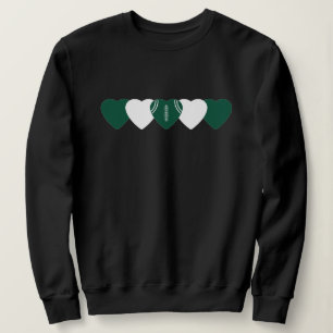 New York Jets Heart Football Dark Sweatshirt