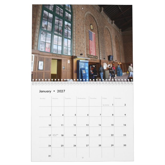 New York Kalender (Jan 2027)