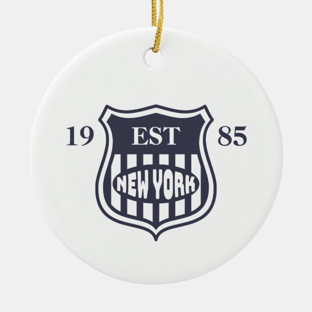 New York Keramik Ornament (Vorne)