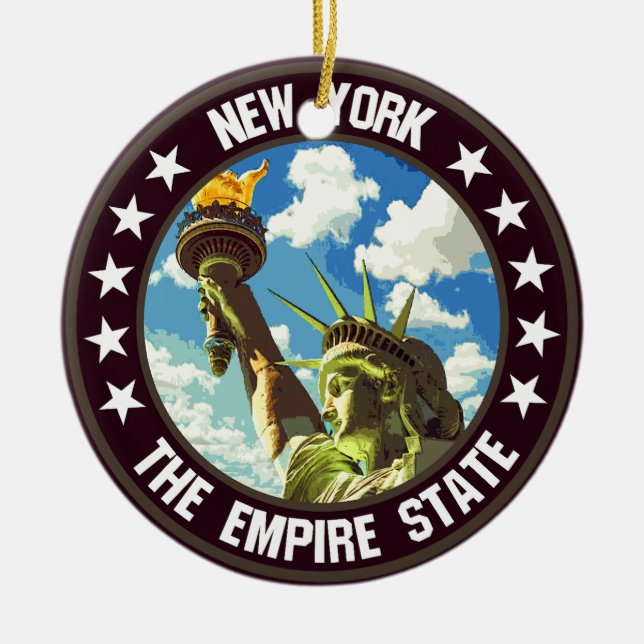 New York Keramik Ornament (Vorne)