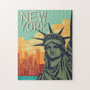 NEW YORK Klassische Vintage Freiheitsstatue Puzzle