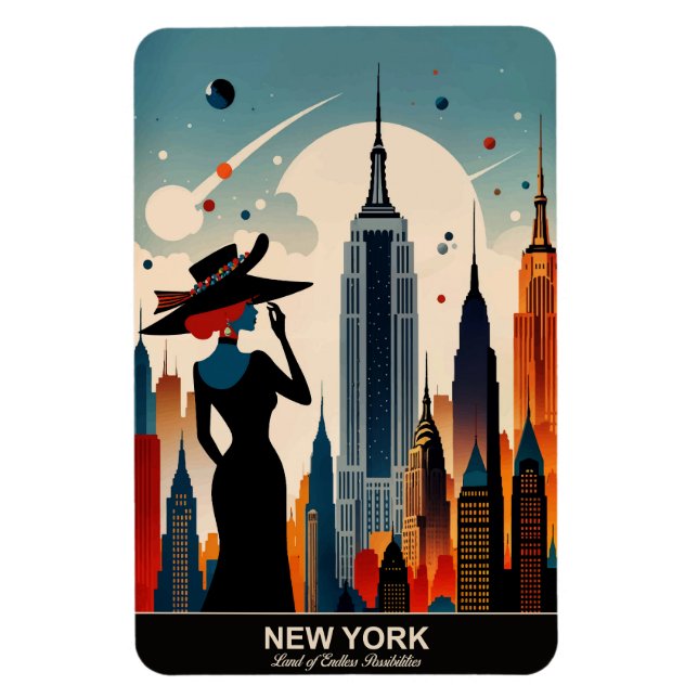 New York: Land der endlosen Möglichkeiten flexibel Magnet (Vertikal)