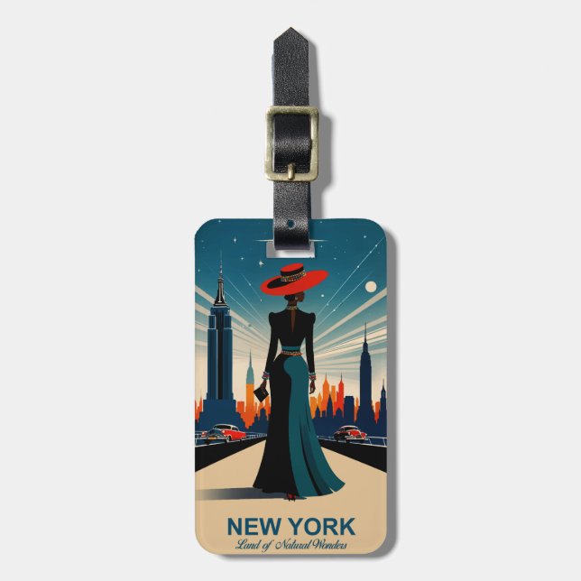 New York: Land of Natural Wonders - Gepäckmarke Gepäckanhänger (Vorderseite vertikal)