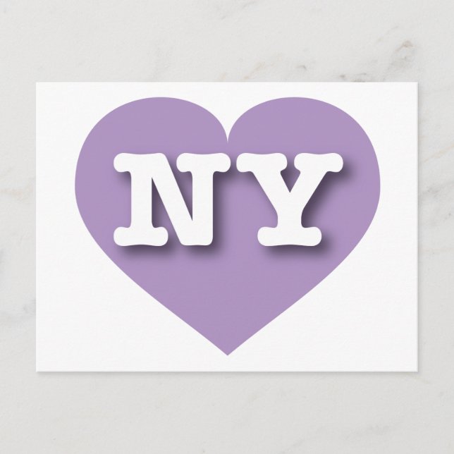 New York Lavender Heart - I Liebe NY Postkarte (Vorderseite)