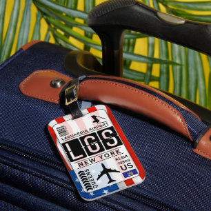 New York LGS Airport Luggage Tag Gepäckanhänger