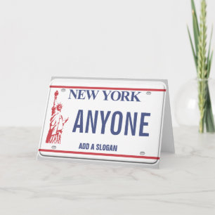 New York License Plate (personalisiert) Karte