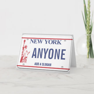 New York License Plate (personalisiert) Karte