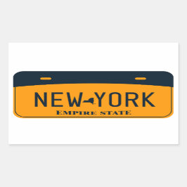 New York License Plate, The Empire State Rechteckiger Aufkleber